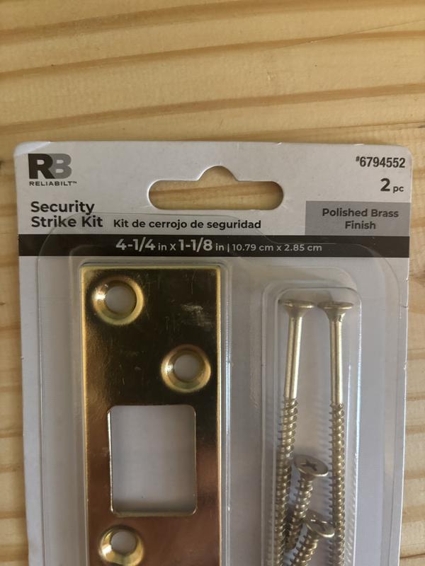 RELIABILT 1-1/4-in W x 3-5/8-in L Bright Security strike kit in the ...