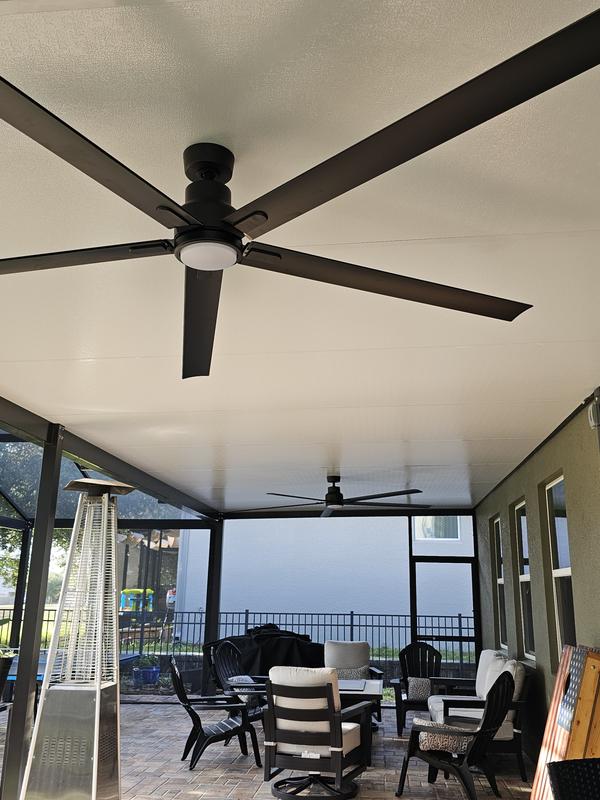 Harbor Breeze Cando 72-in Matte White Color-changing Indoor