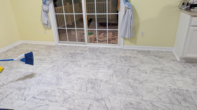 STAINMASTER White Marble Look 9.84-mil x 12-ft W Waterproof