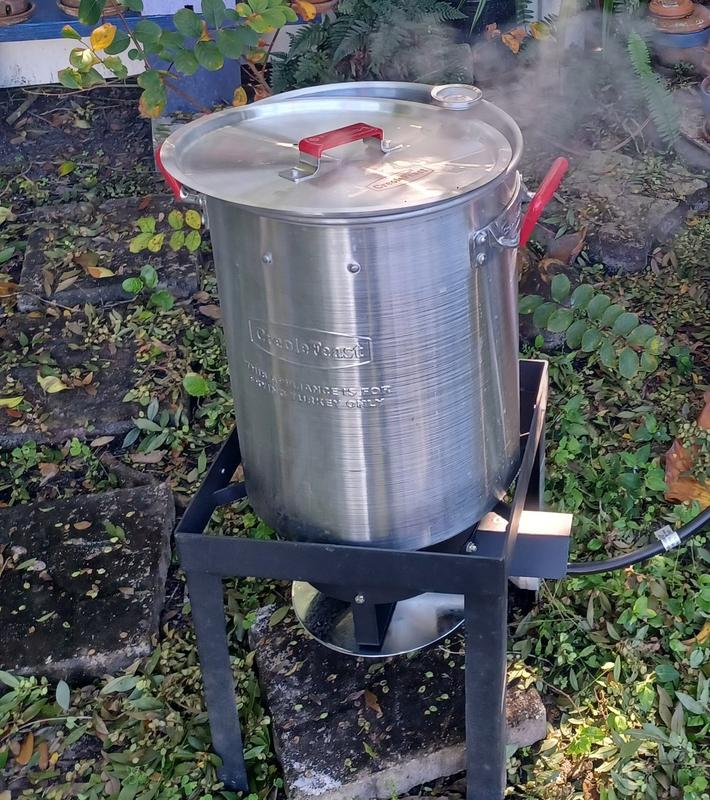 BaytoCare 30qt Turkey Fryer Pot Turkey Fryer Boil Aluminum Outdoor
