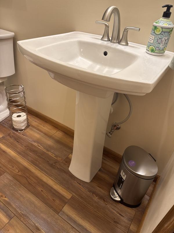KOHLER Elliston Vitreous China White Pedestal Sink Base (6.5