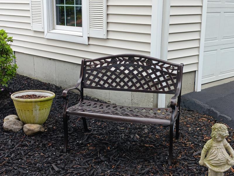 Lazy susan garden online bench