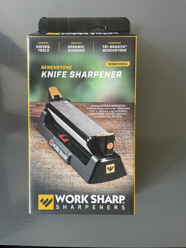 Work sharp Benchstone Tri-brasive knife sharpener, WSBCHBSS