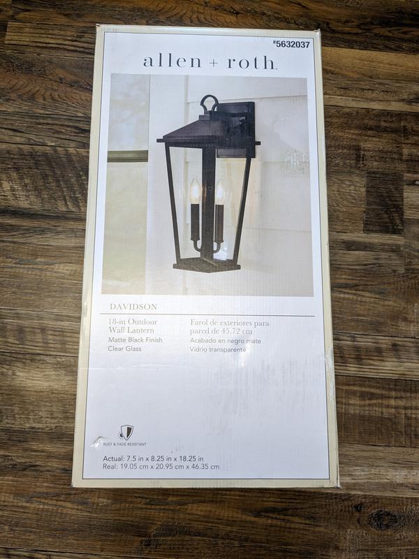 allen + roth 2-Pack 8.25-in H Black Candelabra Base (E-12) Outdoor Wall Light allen + roth 2-Pack 8.25-in H Black Candelabra Base (E-12) Outdoor Wall Light