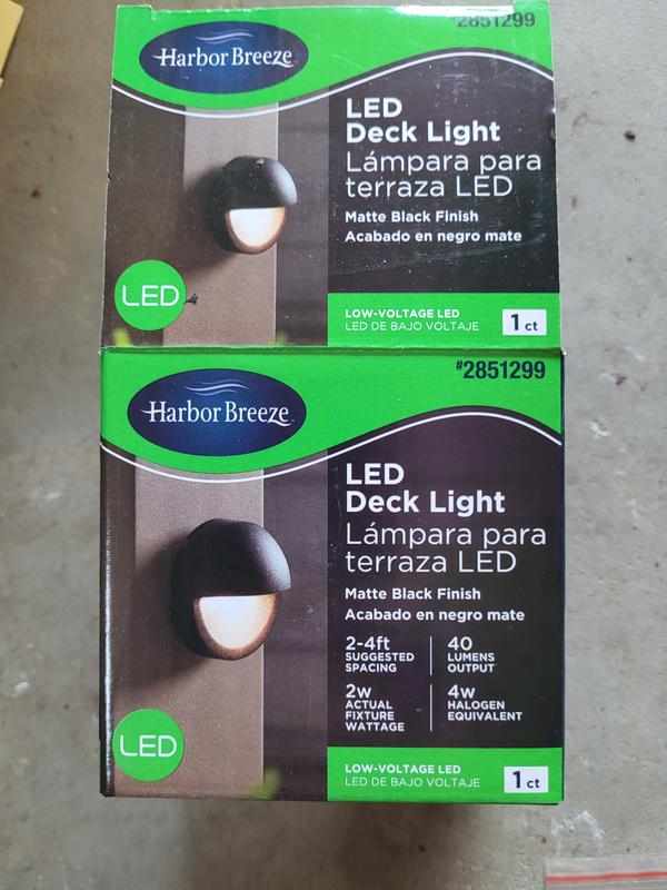 Harbor Breeze 40 -Lumens 2 -Watt Matte Black Low voltage