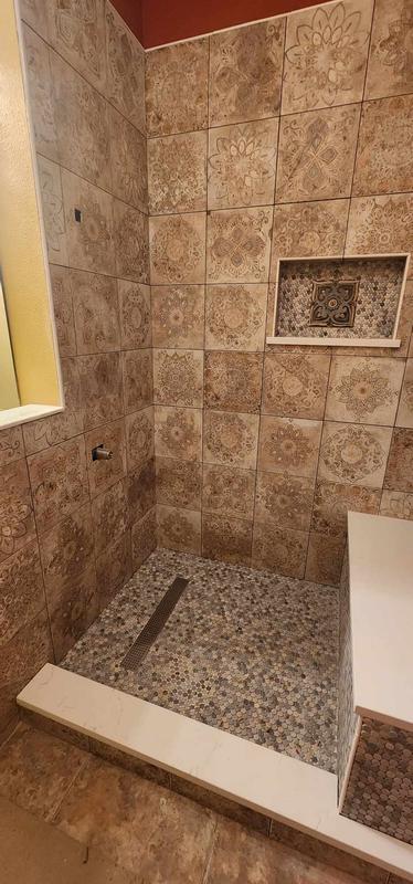 Marbella Decor 10-Pack Weathered 12-in x 12-in Glazed Porcelain Encaustic Floor and Wall Tile