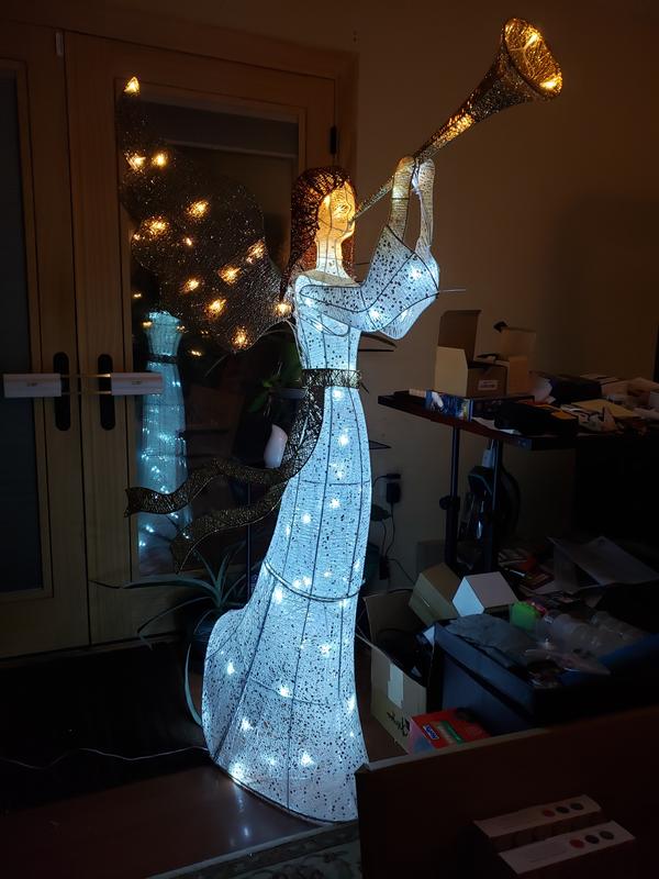 Holiday Living 5-ft LED Angel with Horn Decoration ES79-049A Holiday Living 5-ft LED Angel with Horn Decoration ES79-049A
