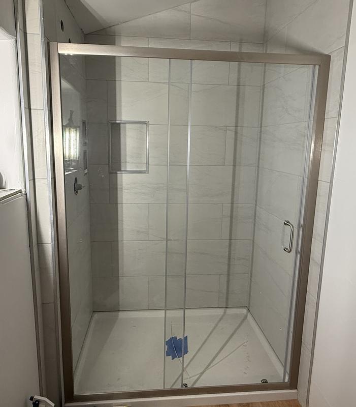 DreamLine Infinity-Z Brushed Nickel 56-in to 60-in W x 72-in H