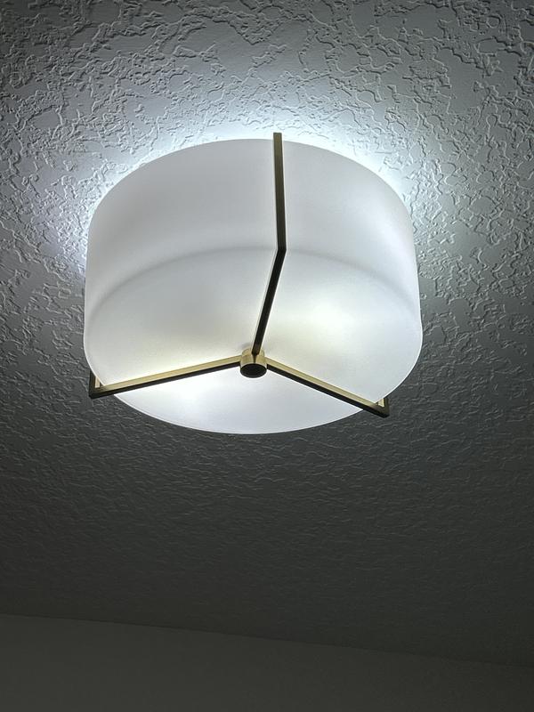 allen + roth Fowler 13.25-in Brushed Nickel Indoor 2 -Light Semi-flush ...