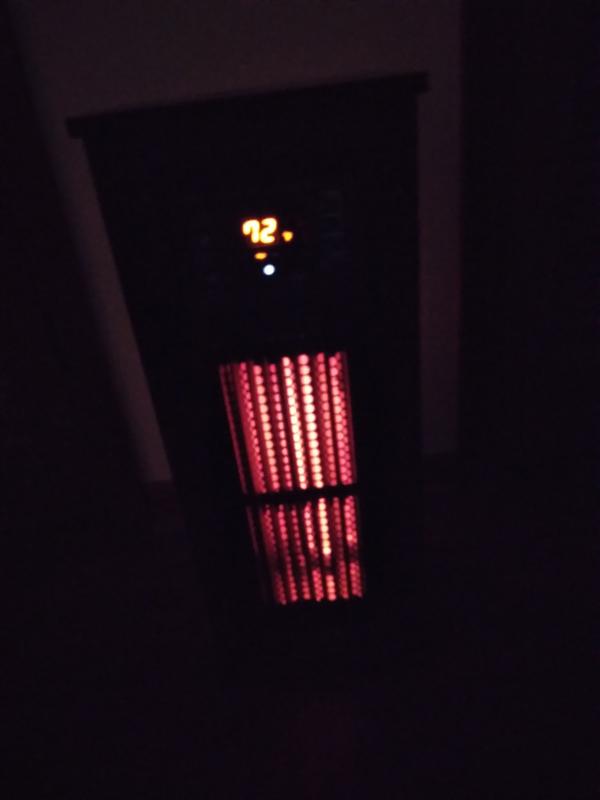 Utilitech Up to 1500-Watt Infrared Tower Indoor Electric Space Heater with  Thermostat and Remote Included in the Electric Space Heaters department at  Lowes.com
