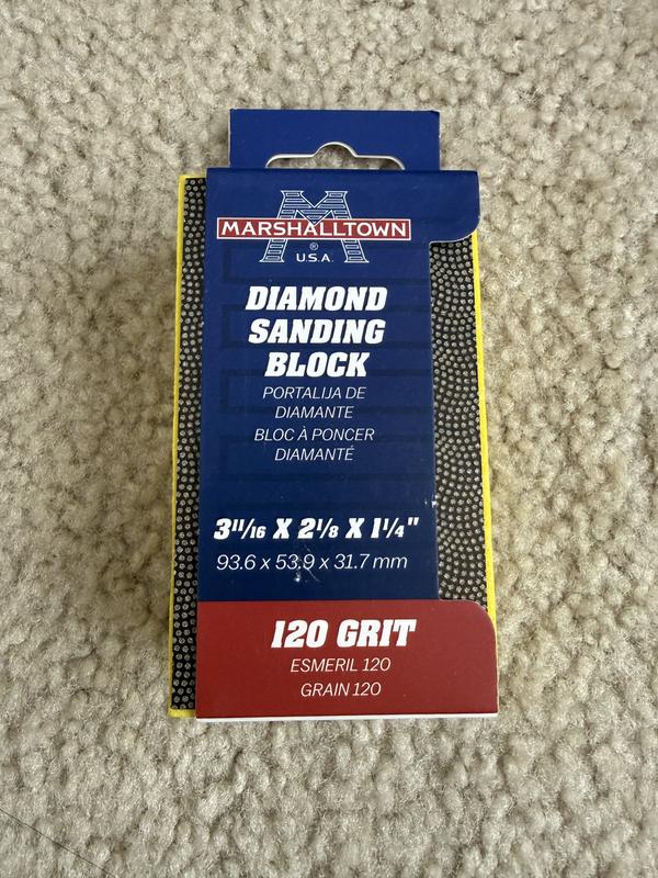 Marshalltown Diamond Tile Sander Coarse 60-Grit Sanding Block 2.12-in x ...