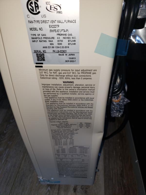 Rinnai 21500-BTU Wall-Mount Indoor Natural Gas Convection Heater in the Gas  Space Heaters department at Lowes.com