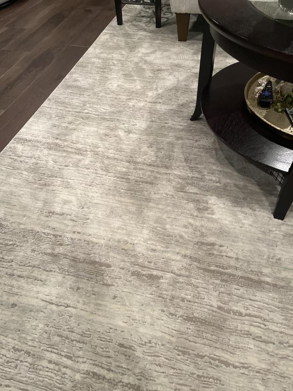 allen + roth Washable Linear Lassen 5 X 8 (ft) Tan Indoor Abstract ...