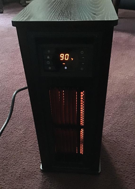 Utilitech Up to 1500-Watt Infrared Tower Indoor Electric Space Heater with  Thermostat and Remote Included in the Electric Space Heaters department at  Lowes.com