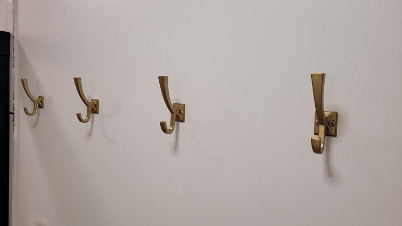 Franklin Brass B47250K-117-C Classic Edge 4 in. Coat and Hat Wall Hooks in Modern Gold (4-Pack