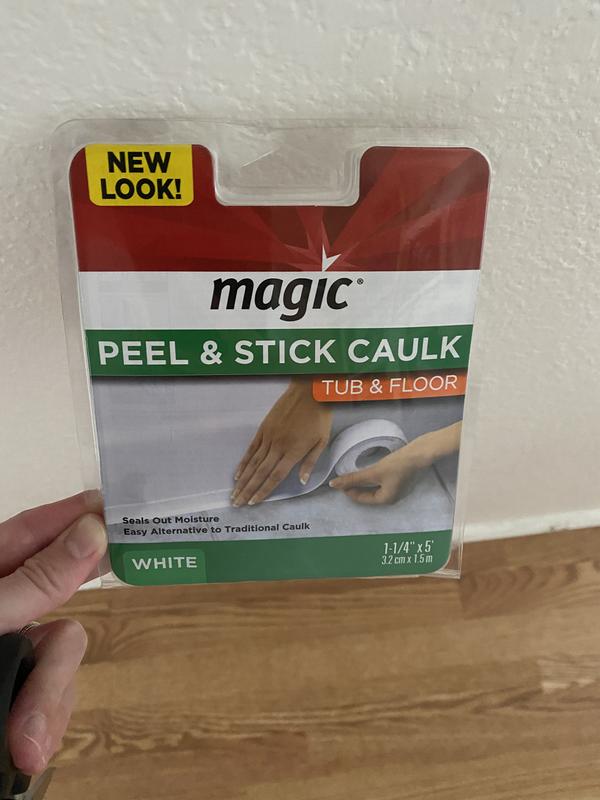 Magic White Tub and Floor Caulk Strips - Mildew Resistant, Flexible, Easy  to Install - Perfect for Tubs, Floors, and RVs in the Caulk Strips  department at