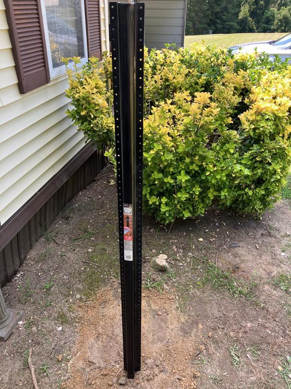 Proforce 7-1/2-ft H x 3-in W Black Galvanized steel Privacy Proforce 7-1/2-ft H x 3-in W Black Galvanized steel Privacy