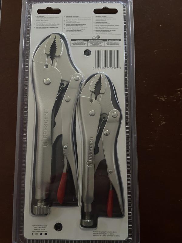 Crescent CLP2SETN-08 2 Piece Curved Jaw Locking Pliers Set