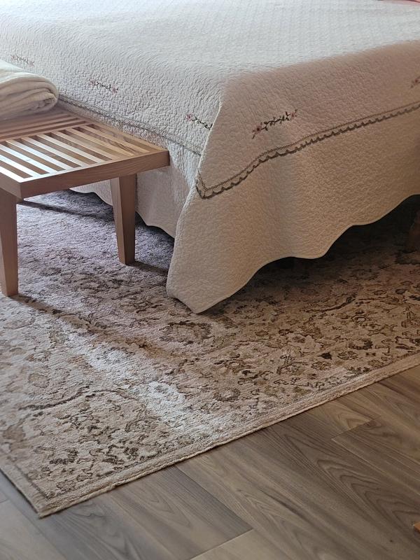 allen + roth Sterling 8 x 10 (ft) Loomed Polyester/Polypropylene Cream ...