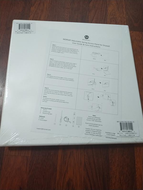 Morvat 6x6 Adjustable Spring Access Panel for Drywall and Ceiling