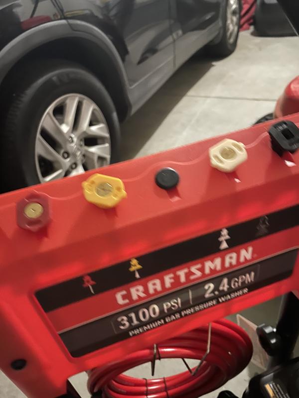 CRAFTSMAN 3100 PSI at 2.4-GPM 3100 PSI 2.4-GPMs Cold Water Gas Pressure ...