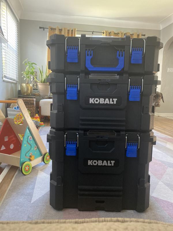 Kobalt CASESTACK 21.5-in Black Plastic Wheels Lockable Tool Box in the  Portable Tool Boxes department at