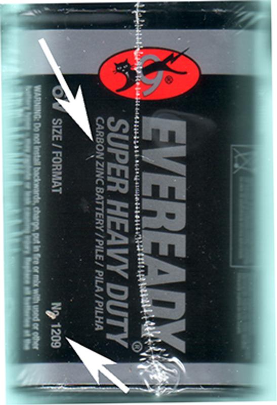 NEW!! Eveready Heavy Duty Lantern Battery 6 Volts-NO. 509!!!!!!!!