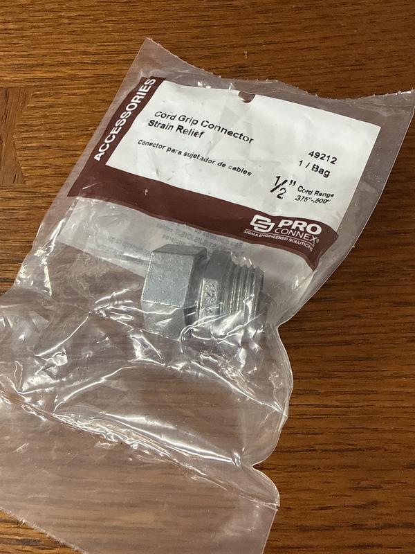 Sigma ProConnex 1/2-in Die Cast Zinc Cord Grip Connector Conduit