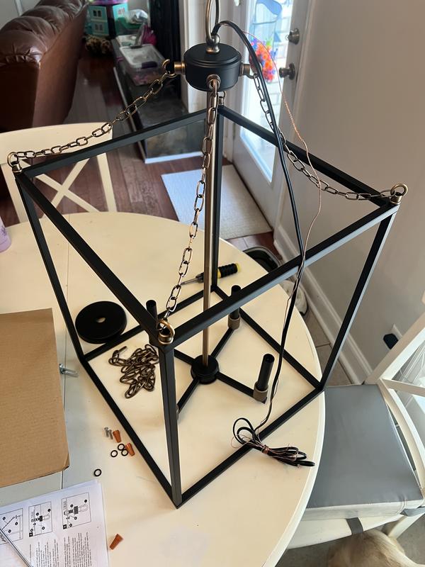 allen + roth Foster 4 -Light Black Industrial Cage For Use in