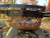 Big Horn 47 24 In W Black Steel Wood Burning Fire Pit At Lowes Com