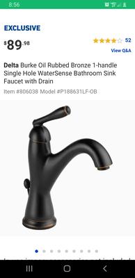 Delta Burke Oil Rubbed Bronze 1-handle Single Hole WaterSense Bathroom Sink Faucet with Drain Delta Burke Oil Rubbed Bronze 1-handle Single Hole WaterSense Bathroom Sink Faucet with Drain