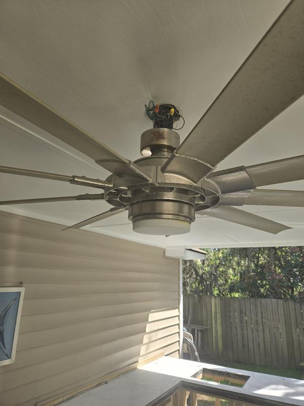 Fanimation Studio Collection Slinger v2 72-in Matte Black LED Indoor/Outdoor Ceiling Fan with Light Kit and Remote (9-Blade) Fanimation Studio Collection Slinger v2 72-in Matte Black LED Indoor/Outdoor Ceiling Fan with Light Kit and Remote (9-Blade)
