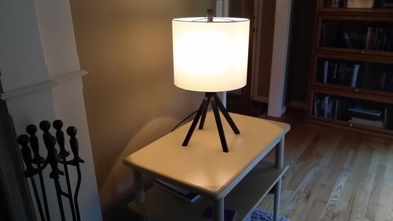 Origin 21 24-in Matte Black LED On/Off Switch Table Lamp with Fabric ...
