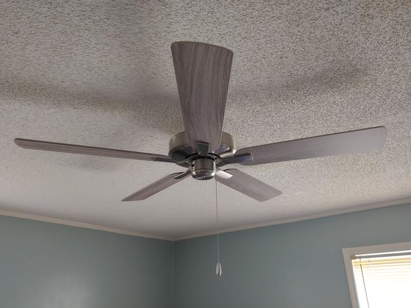 Progress Lighting AirPro Builder Fan 52-in Brushed Nickel with Silver ...