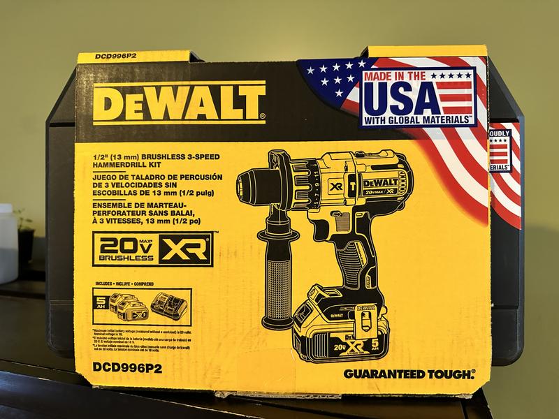 DEWALT 20V MAX XR Cordless Brushless 1/2 in. Hammer Drill Kit and 20V  Brushless 1/4-Sheet Variable Speed Sander (Tools Only) DCD996P2WDCW200 -  The Home Depot