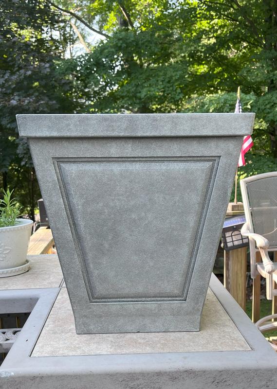 allen + roth Square 16.5-in W Large Gray Recycled Plastic Indoor ...