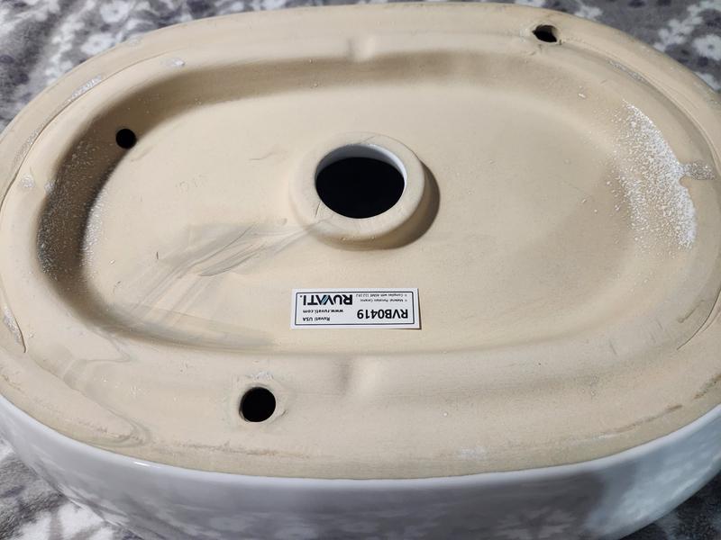 Ruvati 24 X 16 Inch Bathroom Vessel Sink White Oval Above Vanity Countertop Porcelain Ceramic Rvb0424