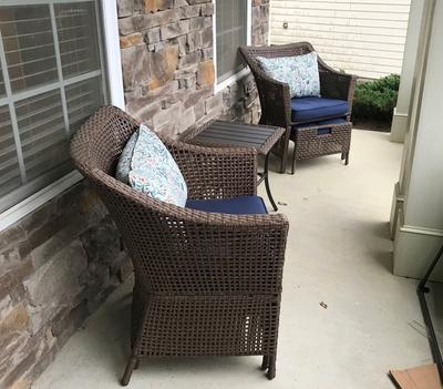 Bay garden 5 clearance piece woven conversation set