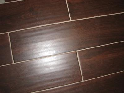 Style Selections Serso Black Walnut 6-in x 6-in Porcelain Wood Look Tile Sample