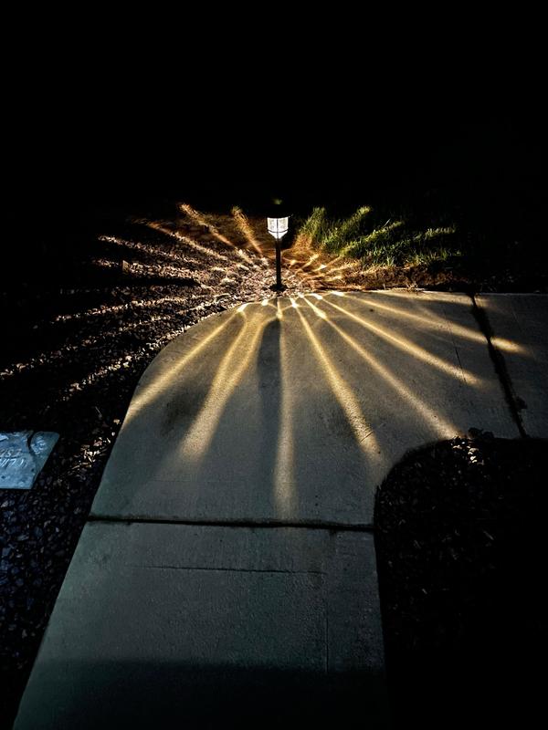 Portfolio 10 -Lumens Black Solar LED Outdoor Path Light