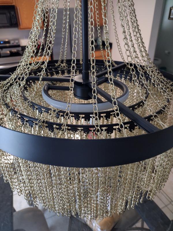 allen + roth 1-Light Matte Bronze Glam Led Chandelier 46389-LWUA at ...