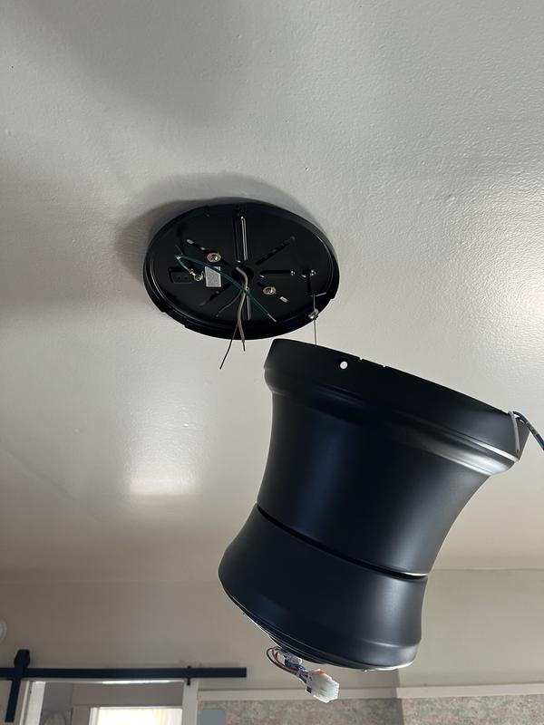 Parrot Uncle 52-in Matte Black with Oak Blades Flush Mount Chandelier ...