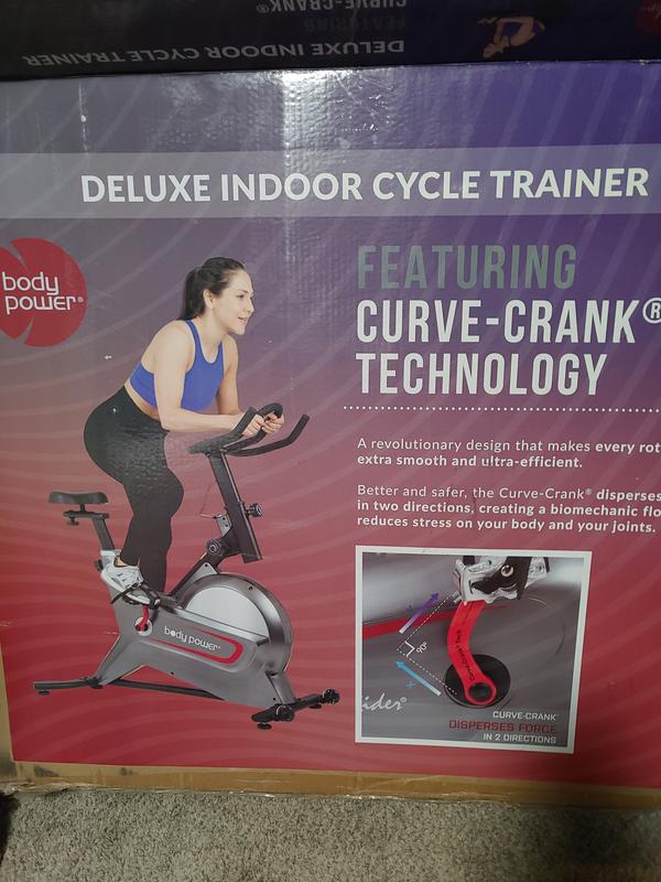 Body Power ERG8000 Deluxe Indoor Cycle Trainer with Curve-Crank Techno– Body  Flex Sports