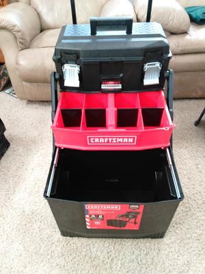 CRAFTSMAN 22-in 1-Drawer Black Metal Wheels Lockable Tool Box in