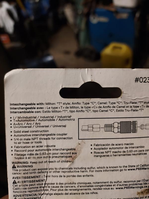 Kobalt 1/4-in Steel Coupler in the Air Compressor Fittings department ...