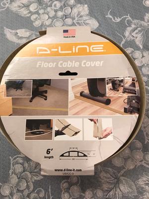 D-Line 6-ft x 2.5-in PVC Black Overfloor Cord Protector in the