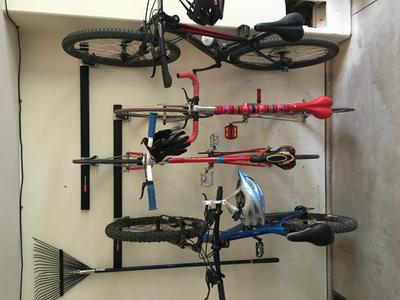 Rubbermaid 1784463 Vertical FastTrack Hanging Wall Bike Hook Garage  Organizer