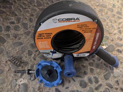 Cobra Tools 86250 Power Drum Auger, Manual, Power Drill