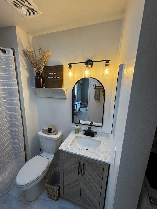 Aiwen 23.62-in 3-Light White Modern/Contemporary Vanity Light WL-H0093 ...