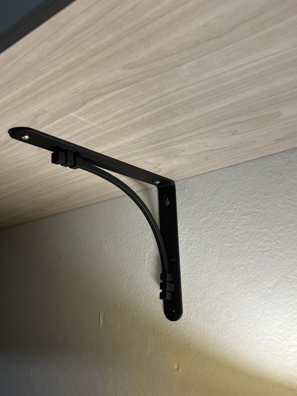 allen + roth 9.02-in L x 0.98-in W x 6.5-in D Black Shelf Bracket ...